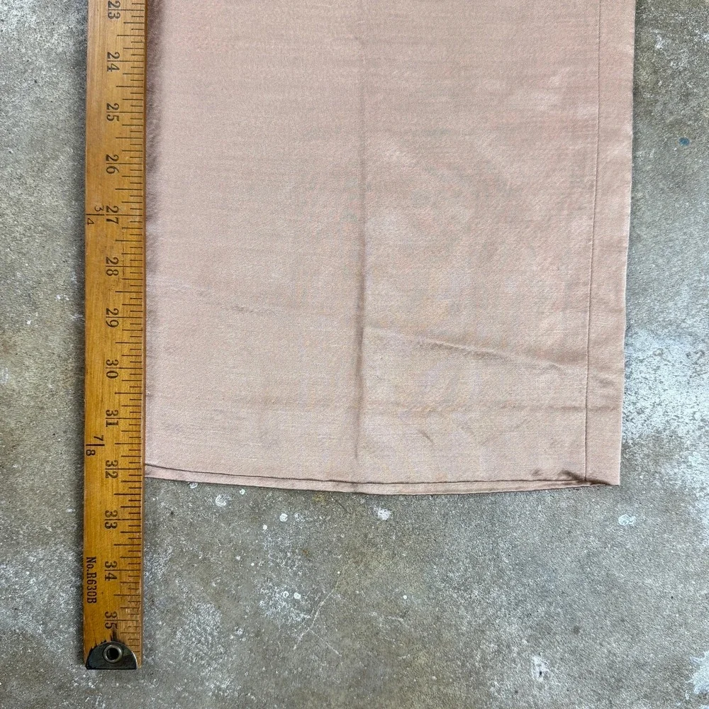 Banana Republic Brigitte‎ Wide Leg Satin Pant Women's 2 Casita Pink Linen Blend